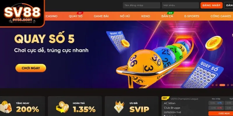 Truy cập trang web uy tín chính thức của SV88